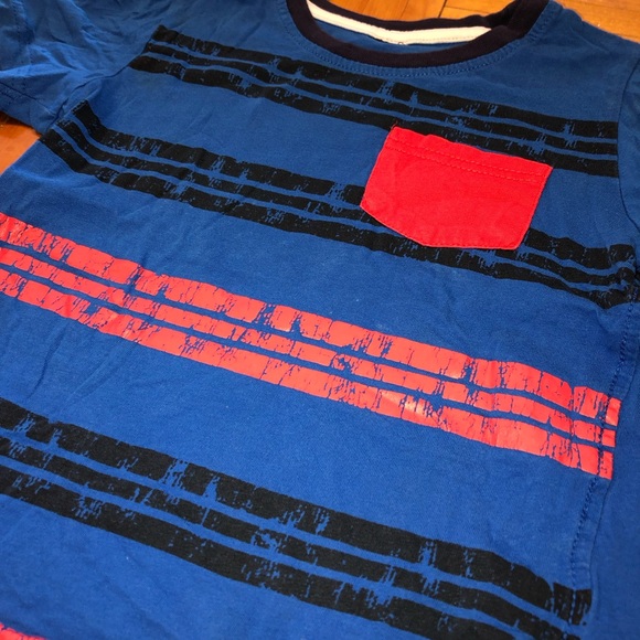 Blue and Red Kids Striped T-Shirt - Picture 2 of 4